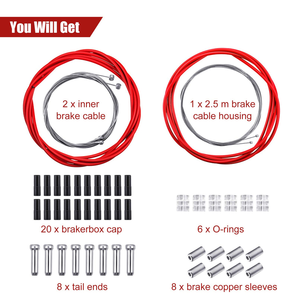 Universal Bicycle Transmission Line Bicycle Shift Derailleur Cable And Brake Cable Kit For Bicycle Mountain Road Bike Repair (Re