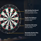 Hathaway Drifter Solid Wood Dartboard & Cabinet Set, Rustic Oak, 6'' L W X 25'' H