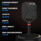 Dgygq Pickleball Paddles, Carbon Fiber Pickleball Paddle With A 13Mm Polypropylene Honeycomb Core, Increased Power And Spin - Us