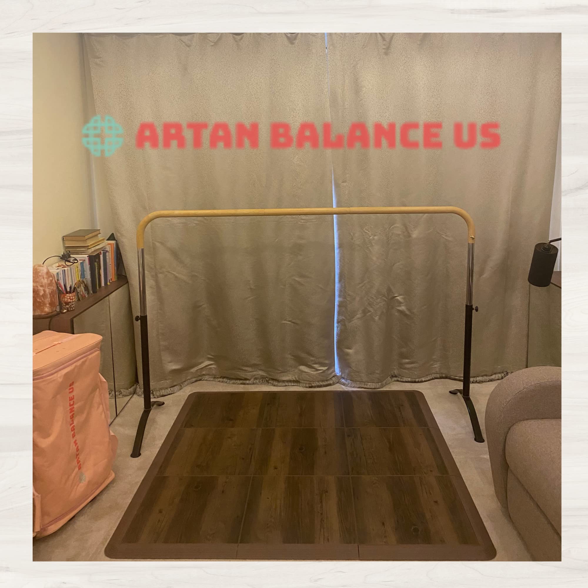 Ballet Barre Portable For Home Or Studio, 6 Ft Extendable To 12 Ft Bar With Curved Shape, Height Adjustable From 27'' To 44'', I