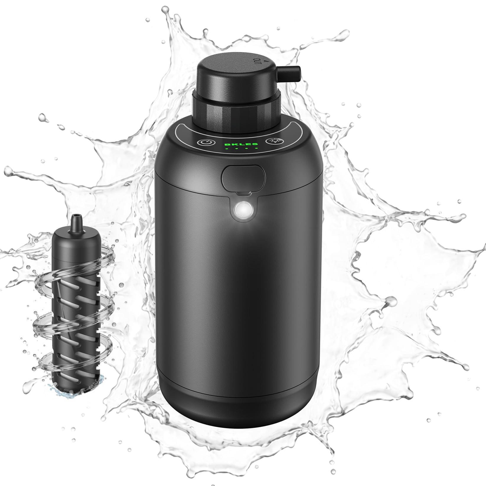 Electric Portable Water Filter for Camping, Hiking, Backpacking, Travel & Emergency Preparedness - Water Purifier for Outdoor Su