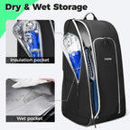 Yorepek Football Bag For Equipment, Large Football Backpack, Duffle Bag For Shoulder Pads & Shoes Compartment,Baseball,Basketbal