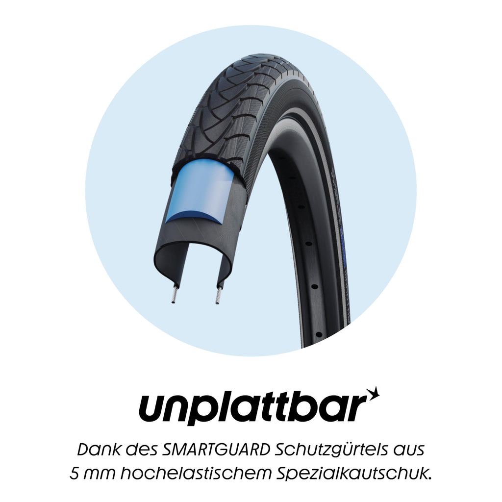 Schwalbe Marathon Plus Smart Guard Rlx Wire Tire, 700 X 32Cm