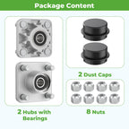10L0L Golf Cart Front Wheel Hub Assembly With Hub Bearing/Oil Seal/Dust Cover For Club Car Ds&Precedent 2003-Up, Oem# 102357701(