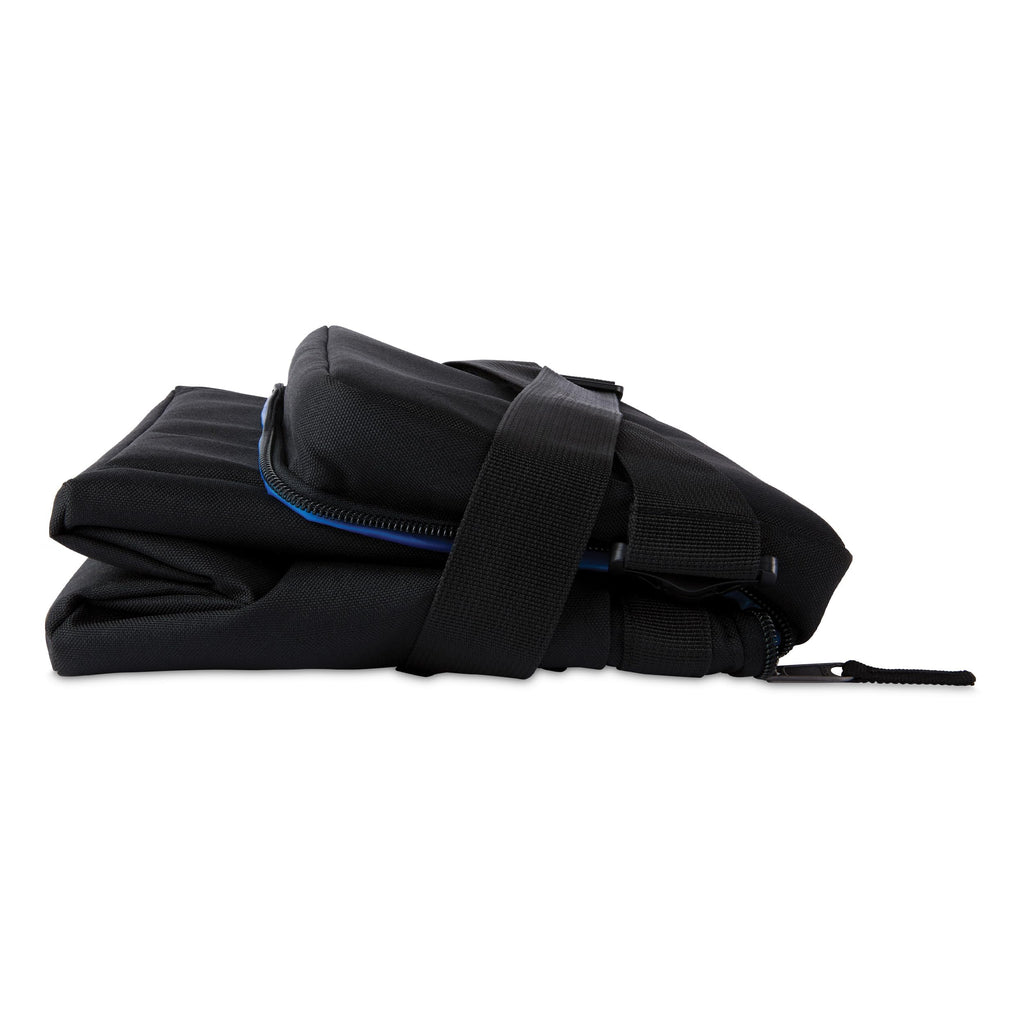 PackIt Freezable Newport Cooler, Black, Collapsible, Reusable, Built with ECOFREEZE Technology, Wide Top Opening, Double Zip Clo
