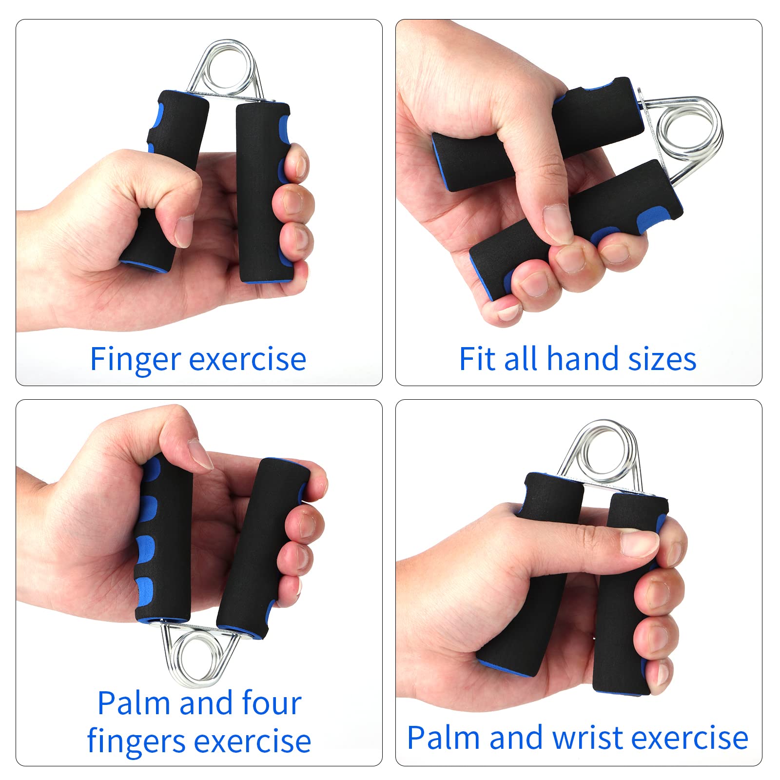 Erduoduo Hand Grips For Strength Training,Soft Foam Hand Workout Grippers, Strengthen Hand Grip Exerciser,2 Pack