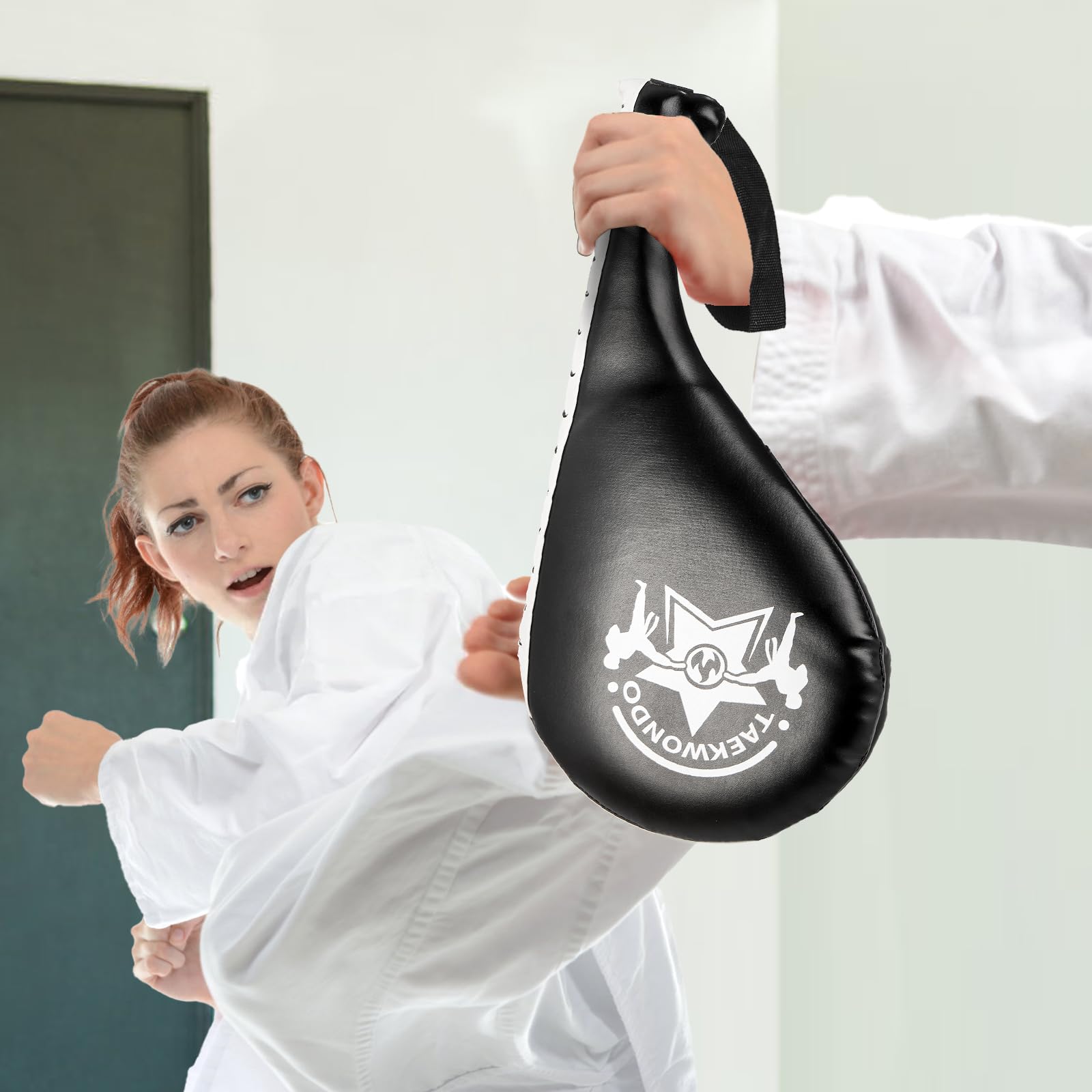 Noamus 2 Pack Taekwondo Kick Pads, Durable Striking Target Paddles, Tkd Karate Martial Arts Strike Targets Kickboxing Training E