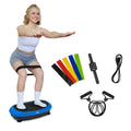 Fitvids Vibration Plate Exercise Machine Workout Vibration Fitness Platform with Resistance Loops and Resistance Band - 2D - 2D-