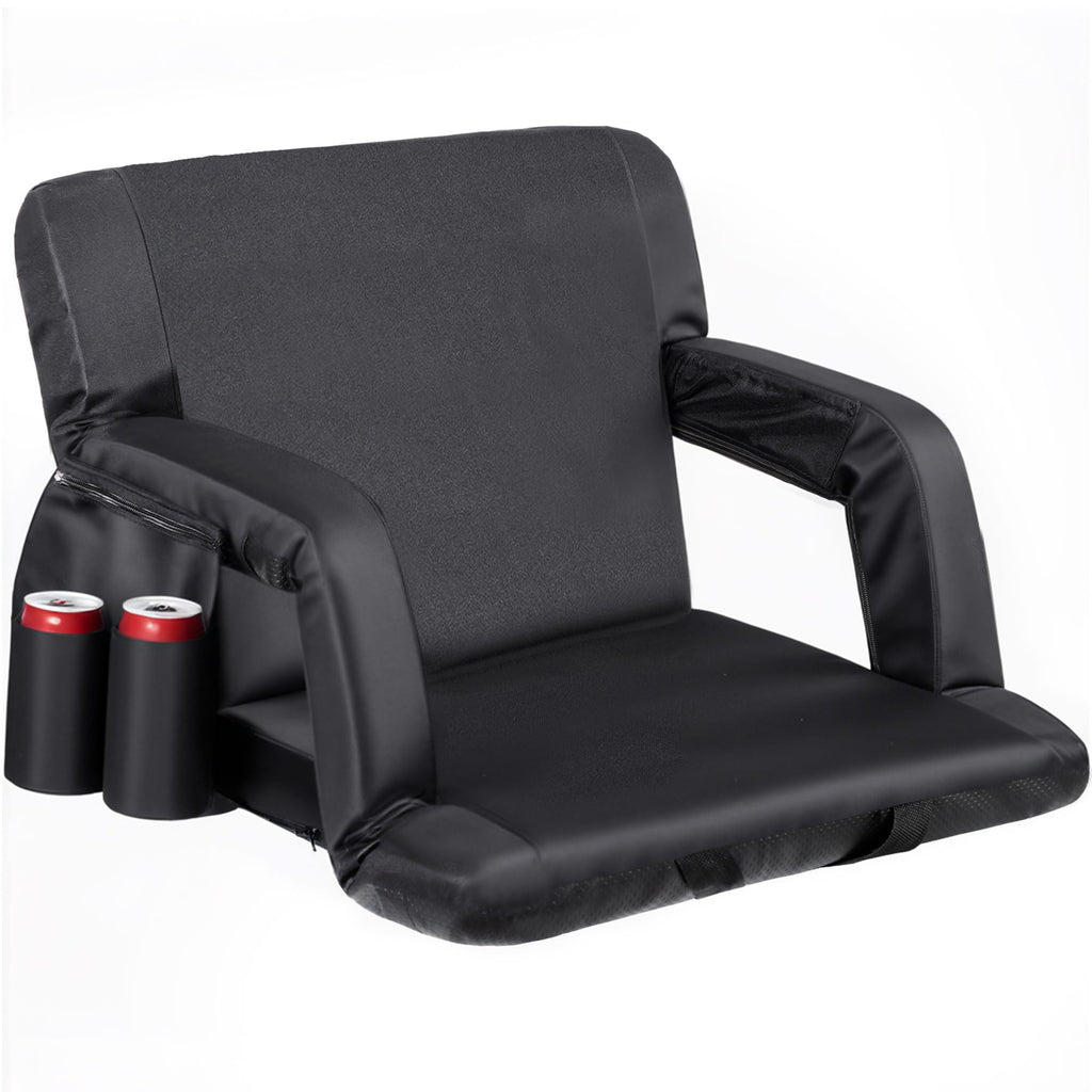 Nova Microdermabrasion 20.5''/25'' Wide Stadium Seat For Bleachers W/Back Support Padded Cushion Portable Reclining Bleacher Sea