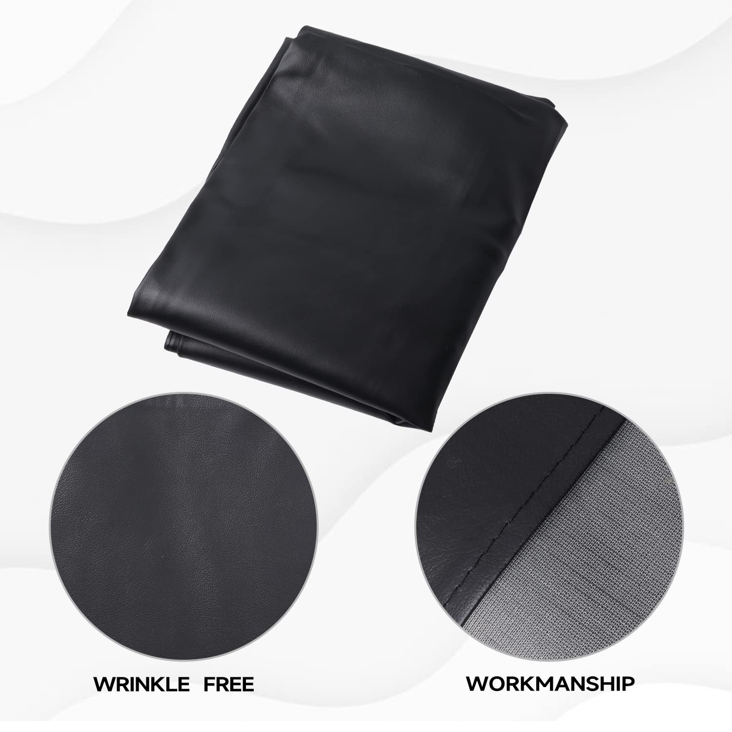 Gse 12 Heavy-Duty Leatherette Shuffleboard Table Cover For Shuffleboard Table Accessories(Black)