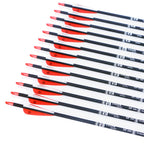 Tiger Archery 30Inch Carbon Arrow Practice Hunting Arrows With Removable Tips For Compound & Recurve Bow(Pack Of 12) (Red White)