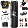 Mesetast Punching Bag for Adults, 4ft Heavy Boxing Bag Set with 12oz Boxing Gloves, MMA Karate Kickboxing Boxing Home Gym Martia