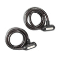 Kwikset 5 ft Keyed Bicycle Cable Lock, 5/16 in Diameter, Bike and Outdoor Security, 2 Pack Keyed Alike, Black