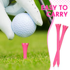 Jenaai 200 Pcs Golf Tees Bamboo Golf Tees Professional Golf Tees Bulk For Women Girls Golf Club Accessories (3-1/4 Inch,)