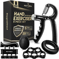 roygra Grip Strength Trainer (5 Pack), Forearm Strengthener Exerciser, Hand Strengthening Devices, Finger Strengthener, Workout 
