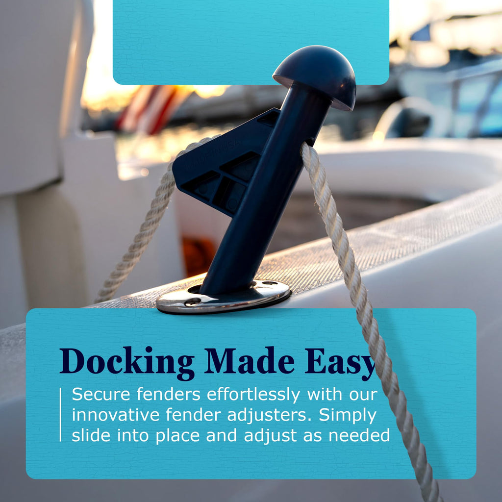 Dlfender Rod Holder Version For Boating Fenders - Multifunctional Fender Adjuster Holder Also Doubles As Boarding And Exiting Ha