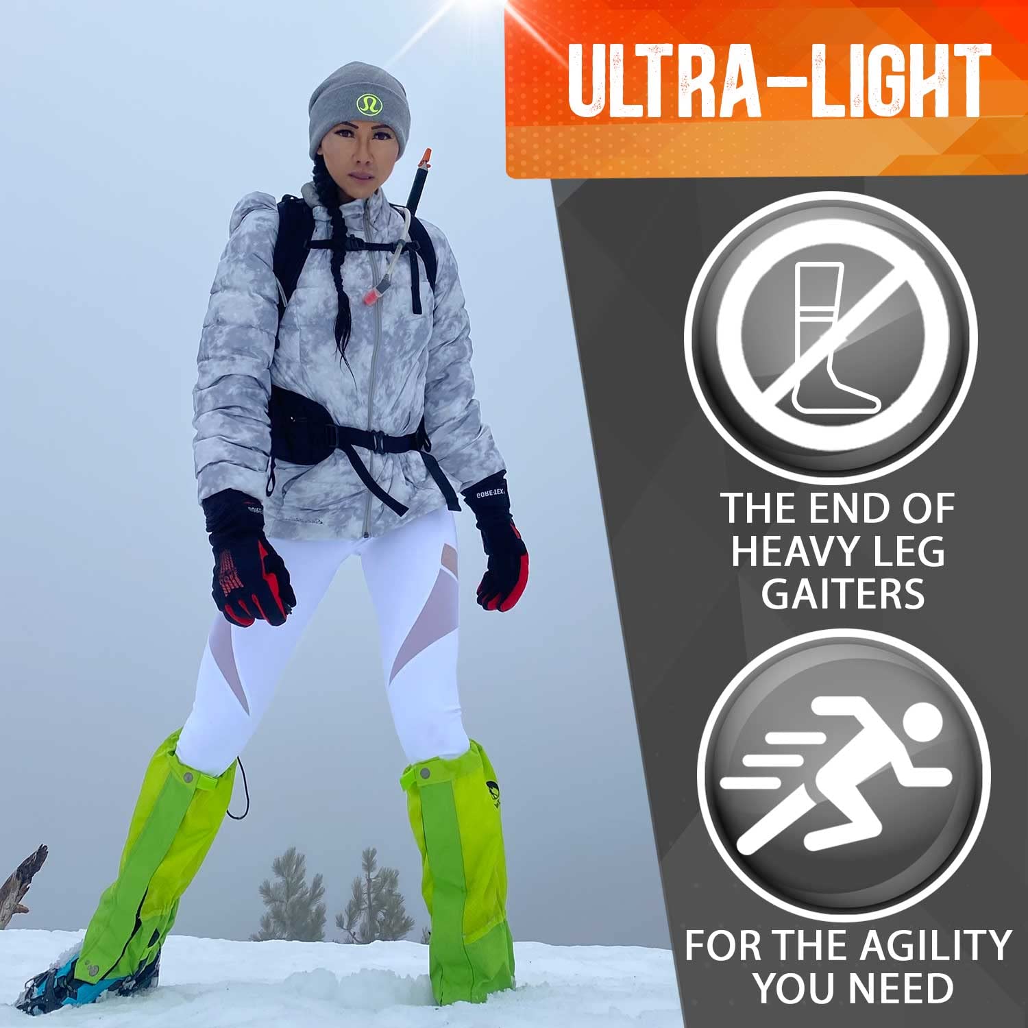 Pike Trail Adjustable Leg Gaiters - Lightweight, Waterproof - Leg Guards For Men & Women - Hiking Essentials Ideal For Hunting,