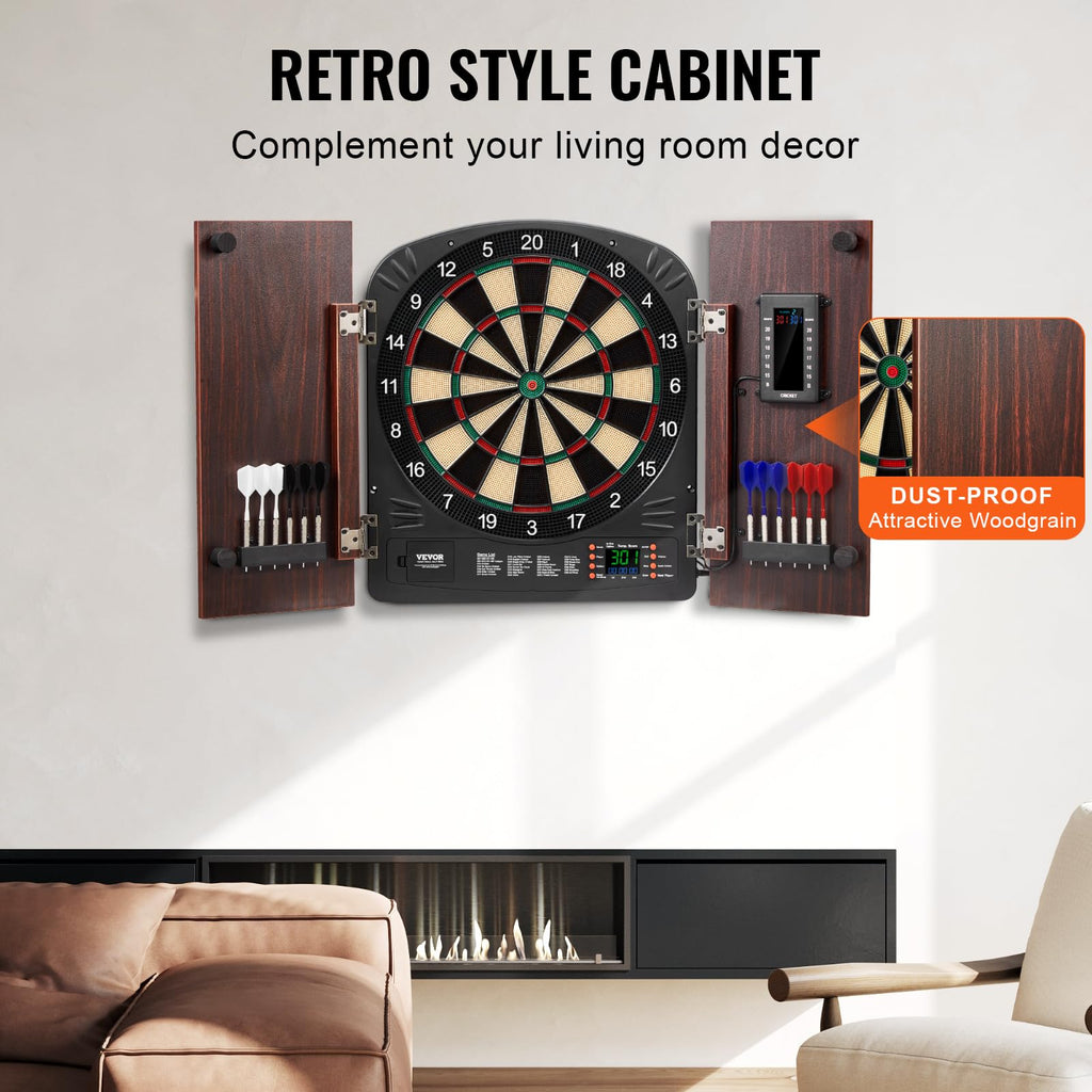 Vevor Dartboard And Cabinet Set Complete With All Accessories Easy Assembly