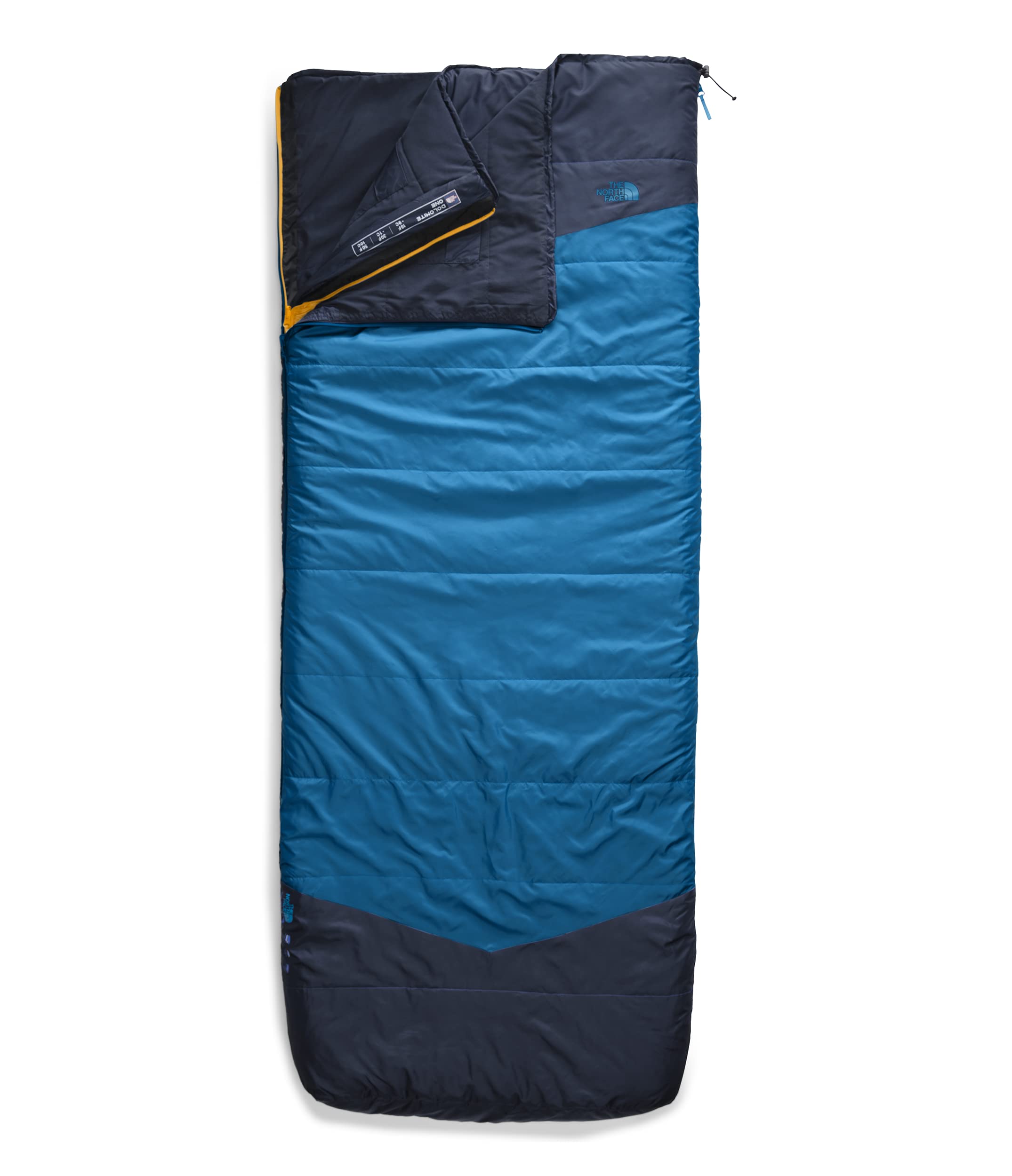 The North Face Dolomite One 15F / -9C, 3-in-1 Insulated Sleeping Bag | Water Repellent, Rectangular Shape, Fleece Lined Mid Laye