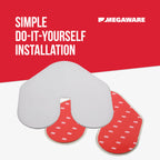 Megaware - Xl Scuffbuster Bow Guard With Notch For Boats - Protects From Scuffs And Scratches - Stainless Steel Shield With 3M A