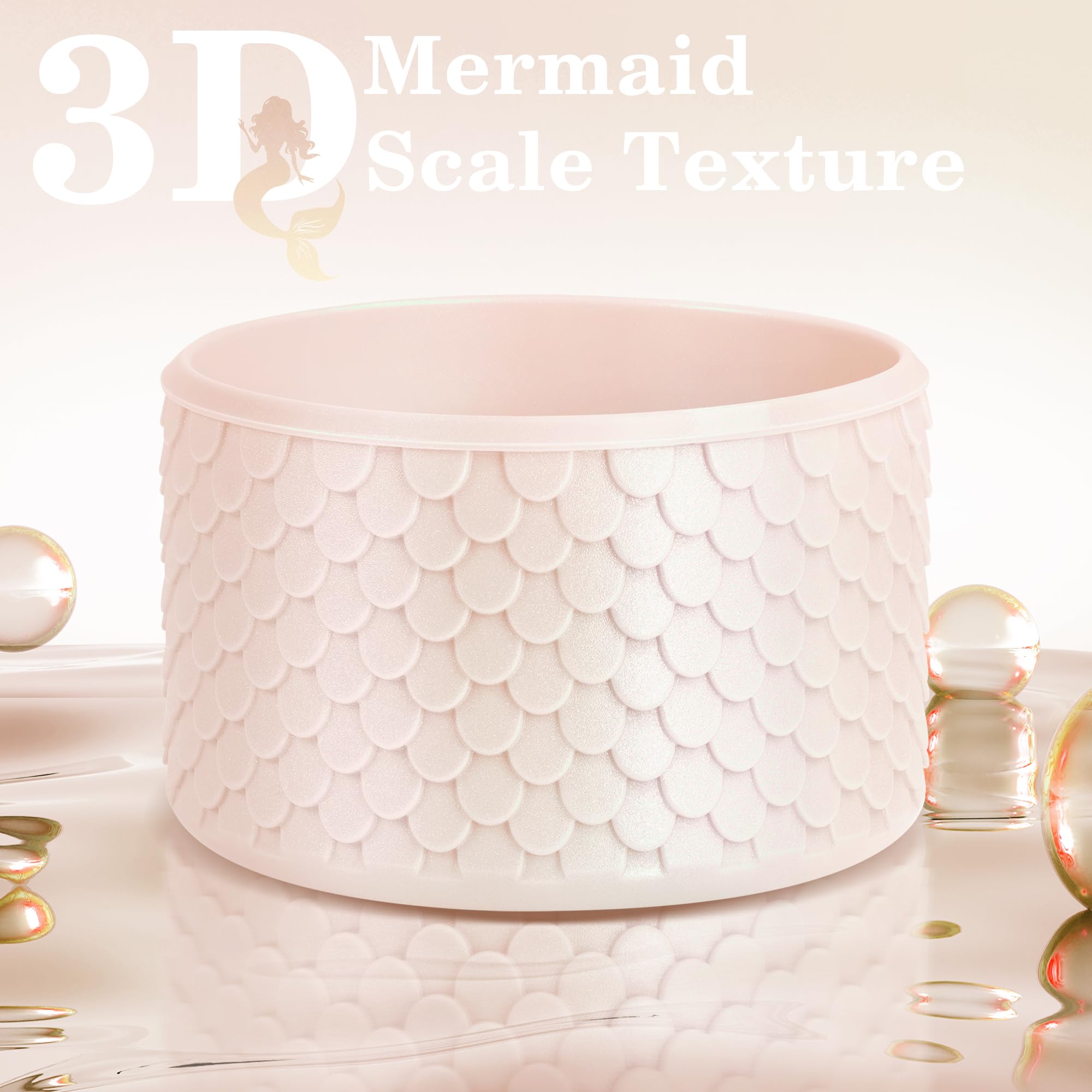 Mermaid Silicone Boot For Stanley Cup 40/30/20 Oz, Bottom Protector Made For Hydrojug Traveler 32/40 Oz & For Owala Tumbler 40Oz