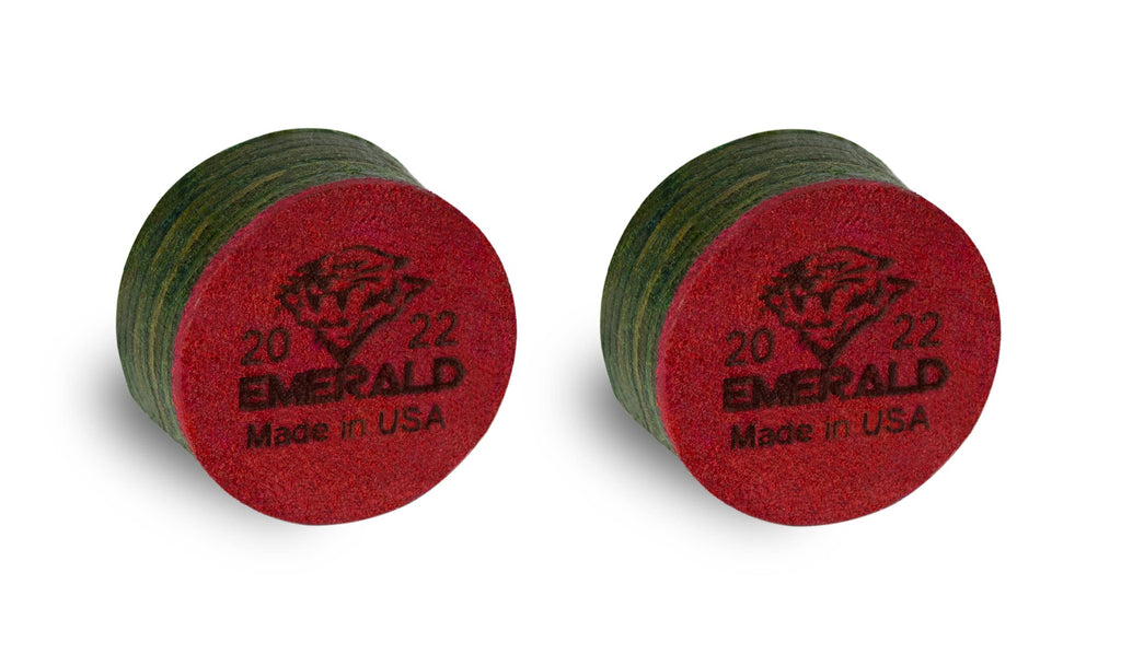 Tiger Emerald Laminated Billiard Cue Tips 2 (Two) Pcs - 13 Or 14 Mm (13 Mm)