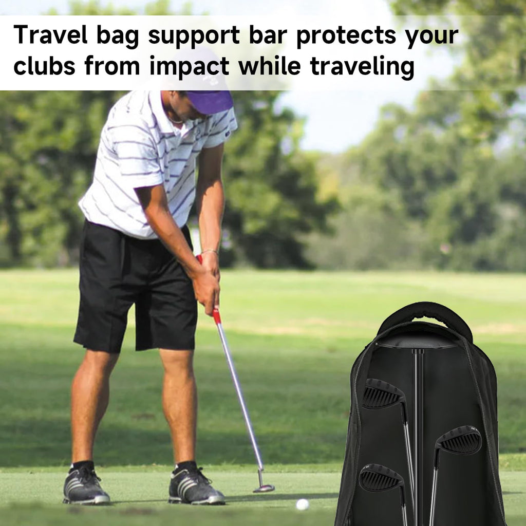 Komclub 2Pcs Golf Travel Bag Support System Sturdy Aluminum Alloy Rod Golf Support Stick Protector Travel Protection Excellent D