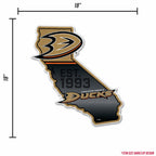 Rico Industries Nhl Hockey Anaheim Ducks State Shape Shape Cut Pennant - Home And Living Room D  Cor - Soft Felt Ez To Hang