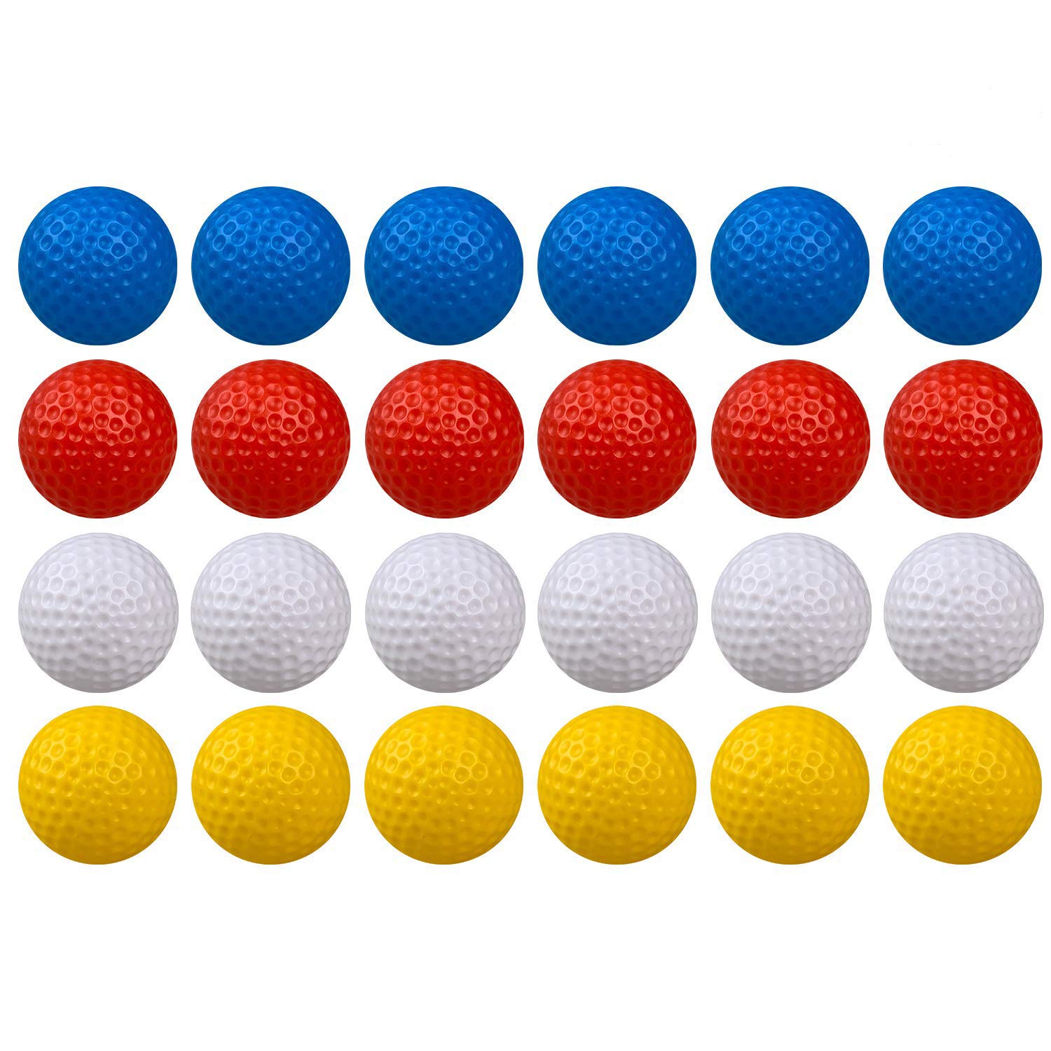 Kofull Golf Practice Ball, Hollow Golf Plastic Ball For Indoor Training -Pack Of 50Pcs (5 Colors Available)(Multicolor)