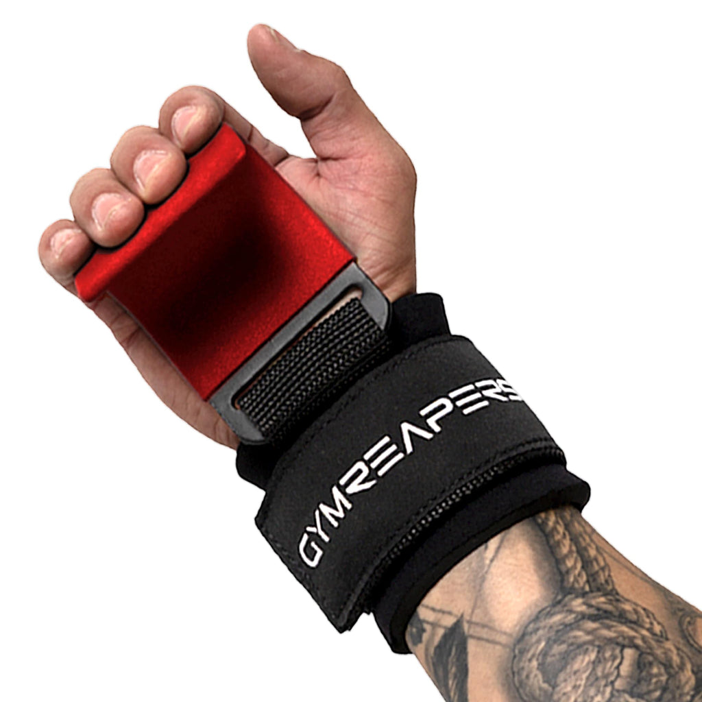 Gymreapers Weight Lifting Hooks (Pair), Heavy Duty Power Wrist Straps Hand Grip Support For Deadlifts, Pull Ups, Shrugs - Gym Gl
