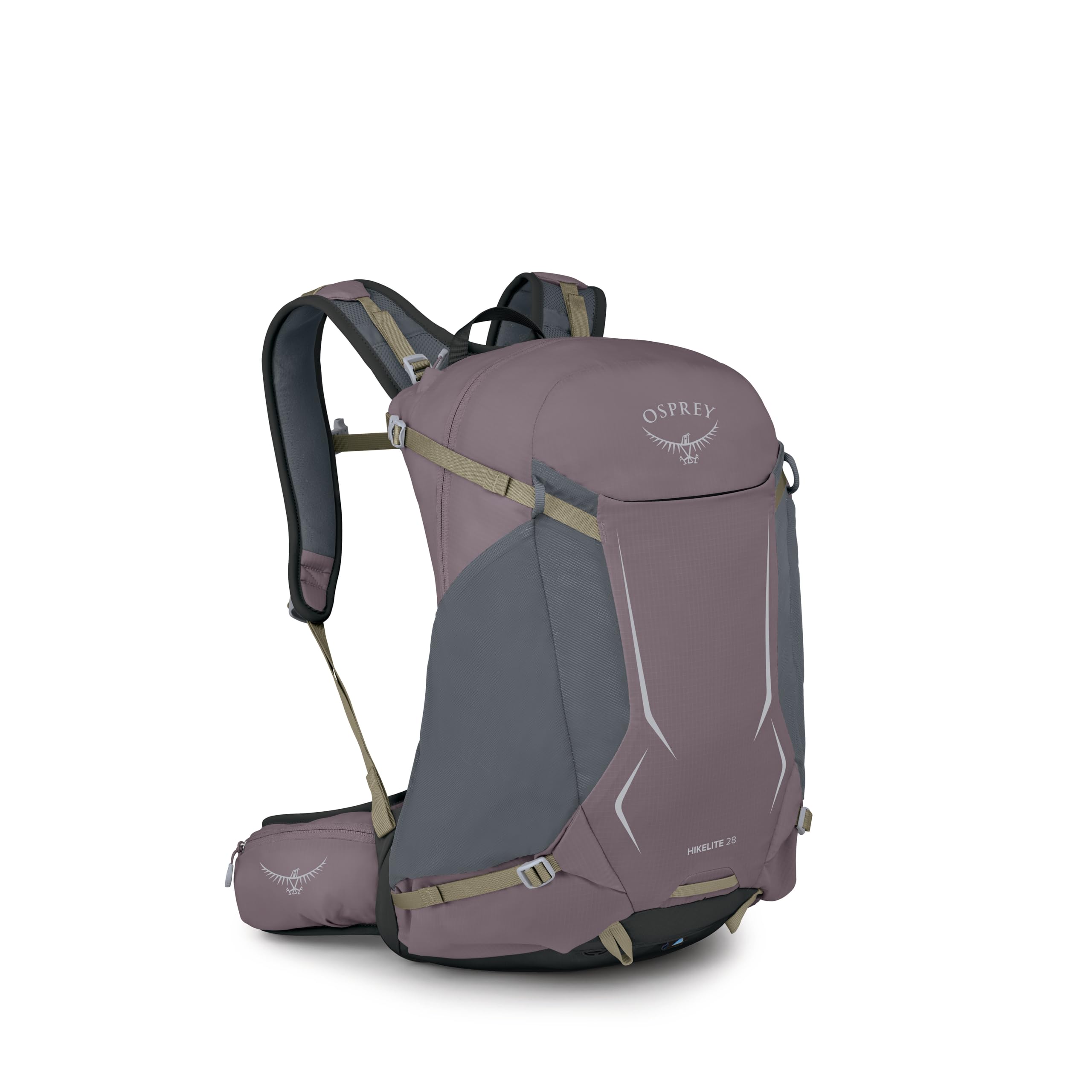 Osprey Hikelite 28L Durable Hiking Backpack - Travel Daypack with Rain Cover for Men and Women, Graphite Purple
