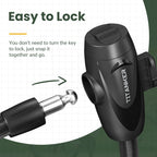 Titanker Bike Locks With Keys, Bike Lock Cable 6 Feet Coiled Secure Bike Cable Lock With Mounting Bracket, 1/2 Inch Diameter