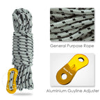 Geertop 5 Mm Camping Tent Guylines With Aluminum Adjuster Tensioner Ultralight Tent Cords For Camp Tent Tarp, Canopy Shelter, Ca