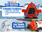 Seaflo Water Diaphragm Self Priming Pump 3.0 Gallons/Min (10.6 Lpm) 45 Psinew Rv/Marine 12 Volt Dc / 12 V Demand Fresh
