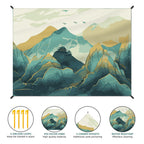 Beach Blanket Waterproof Sandproof Large Beach Mat 83 X 106 For 5-7 Adults Sand Free Mat Quick Drying,Oversized,Lightweight & Du