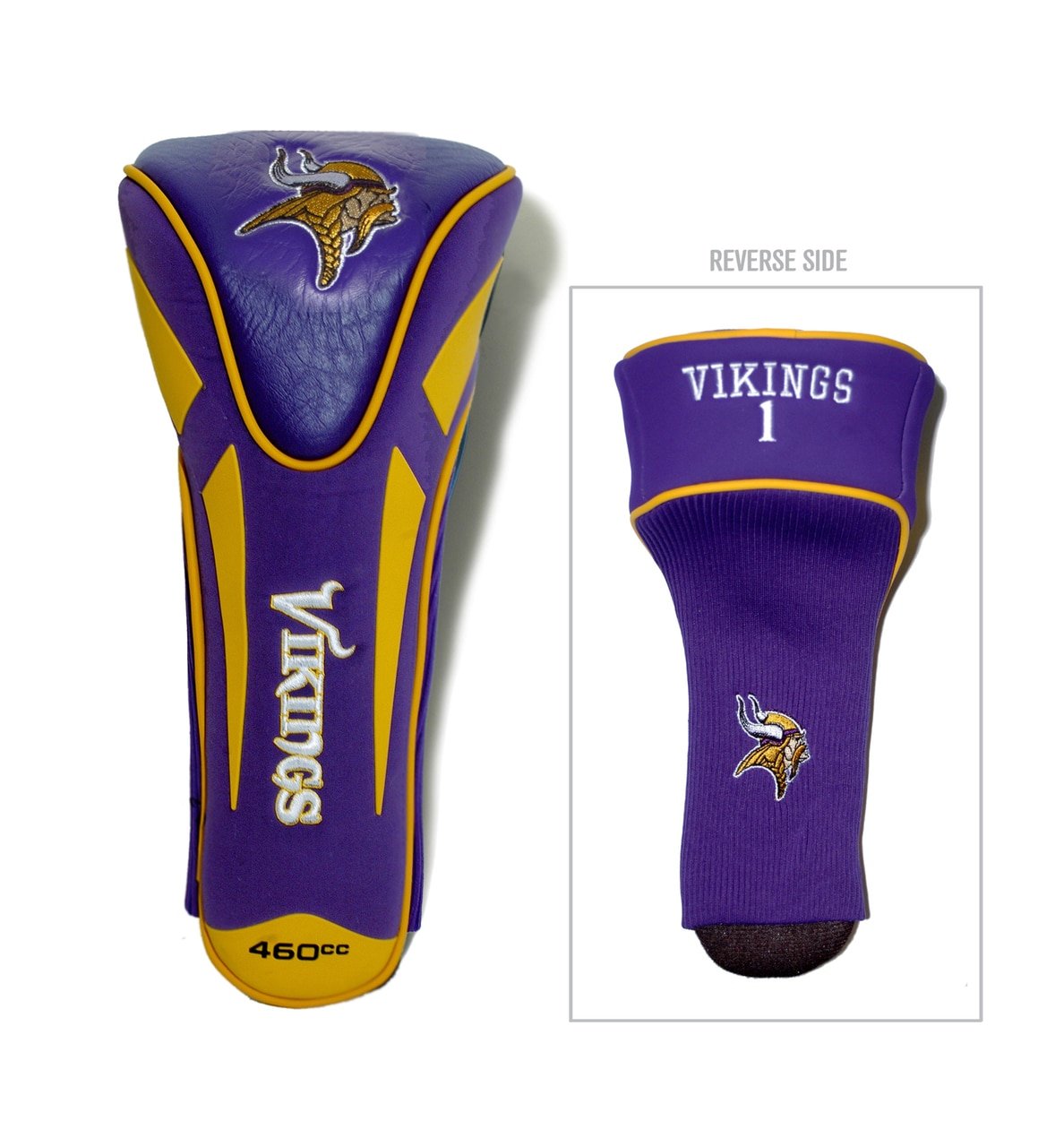 Team Golf NFL Minnesota Vikings Single Apex Driver Head Cover Golf Club Single Apex Driver Headcover, Fits All Oversized Clubs, 