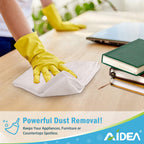 Aidea Microfiber Cleaning Cloths White-50Pk, Strong Water Absorption, Lint-Free, Scratch-Free, Streak-Free, Dish Towels White (1