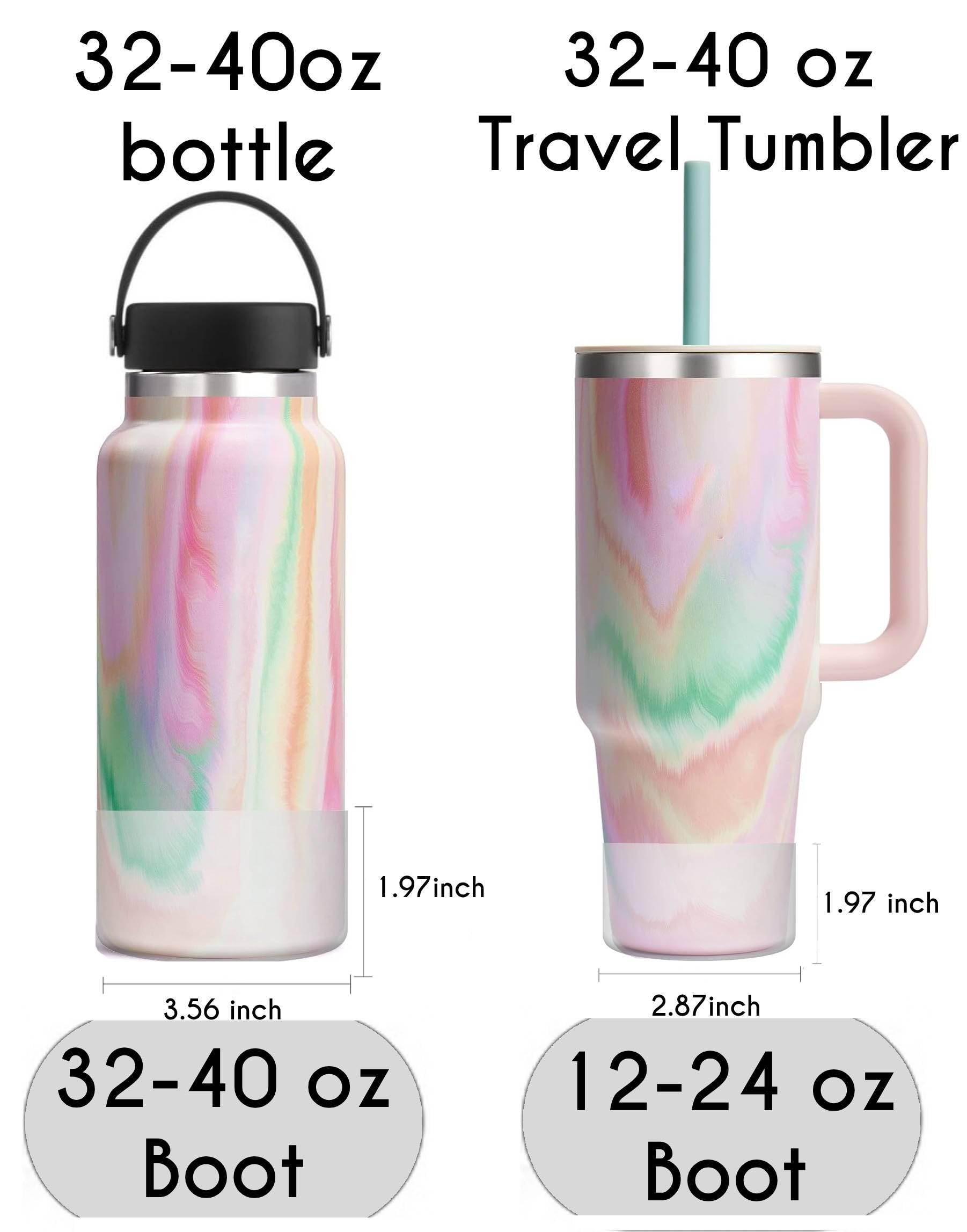 One Missionx Protective Boot Sleeve For Hydro Flask - Stanley Quencher & Iceflow Tumbler - Also For Similar Bottles, Bpa Free Si