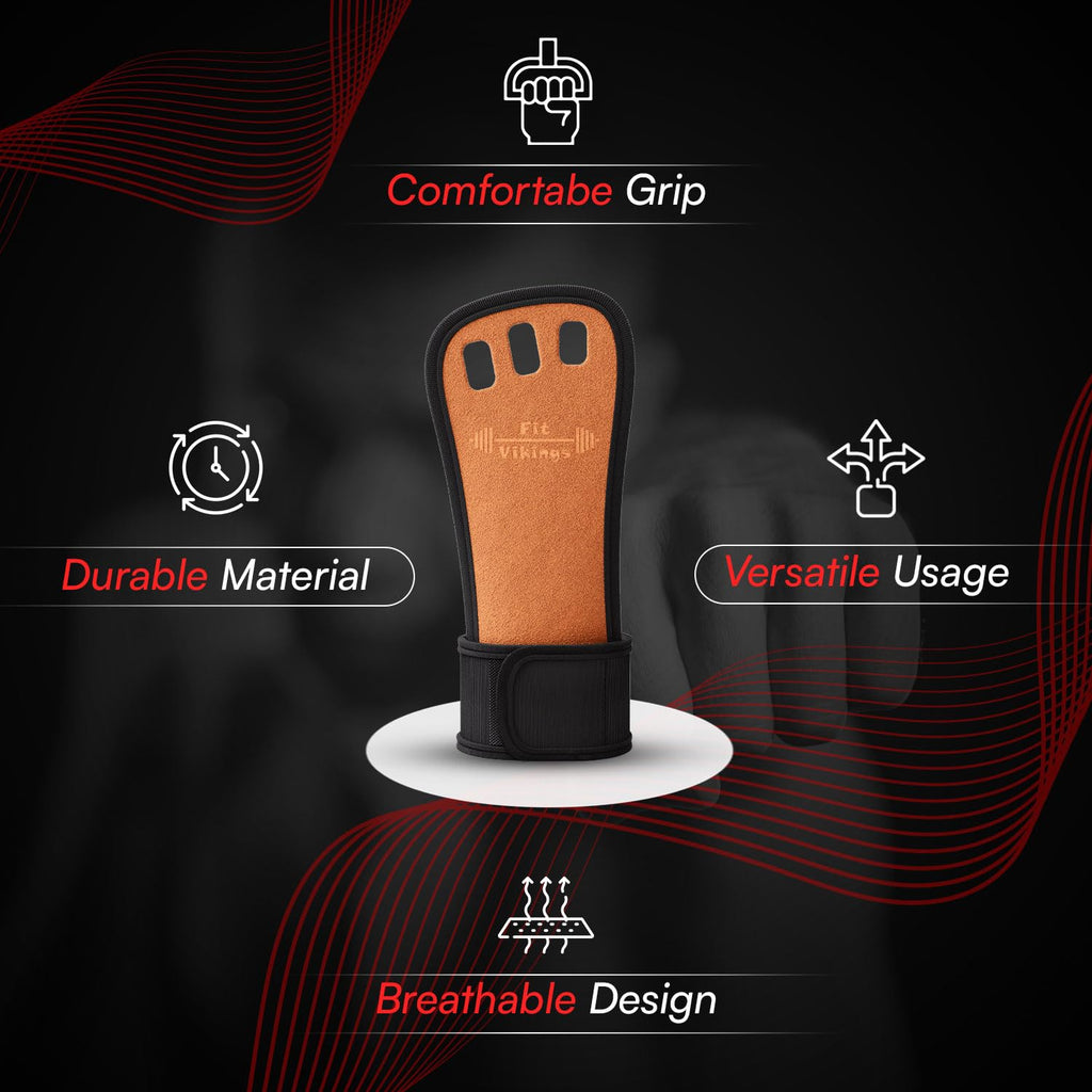 Gymnastics Grips - Gloves For Crossfit - Calisthenics Equipment, Pull Up Grips, Hand Grips, Leather Lifting Grips, Workout Grips