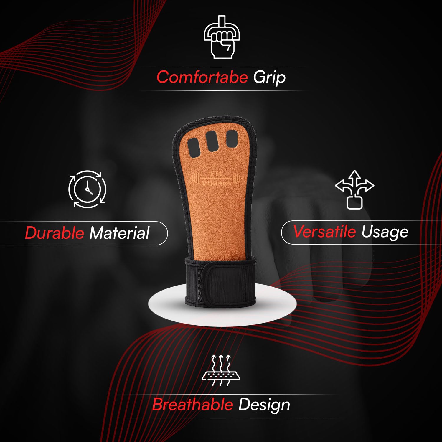 Gymnastics Grips - Gloves For Crossfit - Calisthenics Equipment, Pull Up Grips, Hand Grips, Leather Lifting Grips, Workout Grips