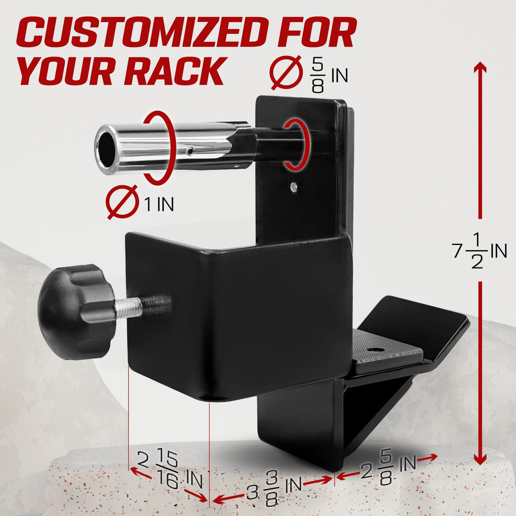 Yes4All Power Rack Attachment - J-Hook Barbell Fit 2X2 Or J-Hook Barbell Fit 3X3 In Square Tube