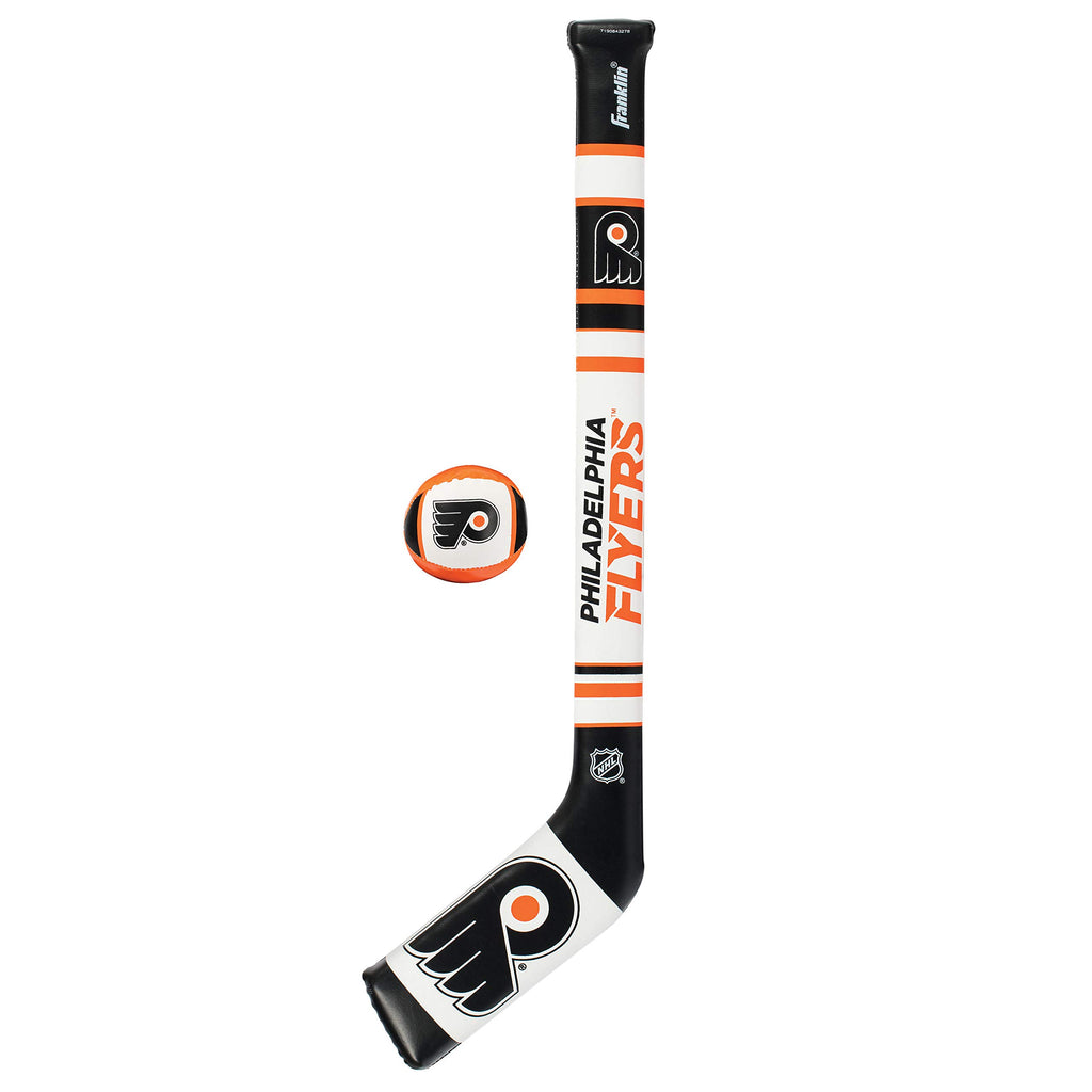 Franklin Sports Philadelphia Flyers Nhl Mini Soft Hockey Stick Set - Nhl Team Soft Foam Mini Hockey Stick And Ball Set - Great T