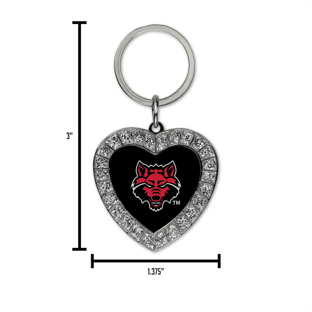 Rico Industries NCAA Southern Mississippi Golden Eagles Metal Rhinestone Heart Keychain