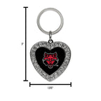 Rico Industries NCAA Southern Mississippi Golden Eagles Metal Rhinestone Heart Keychain