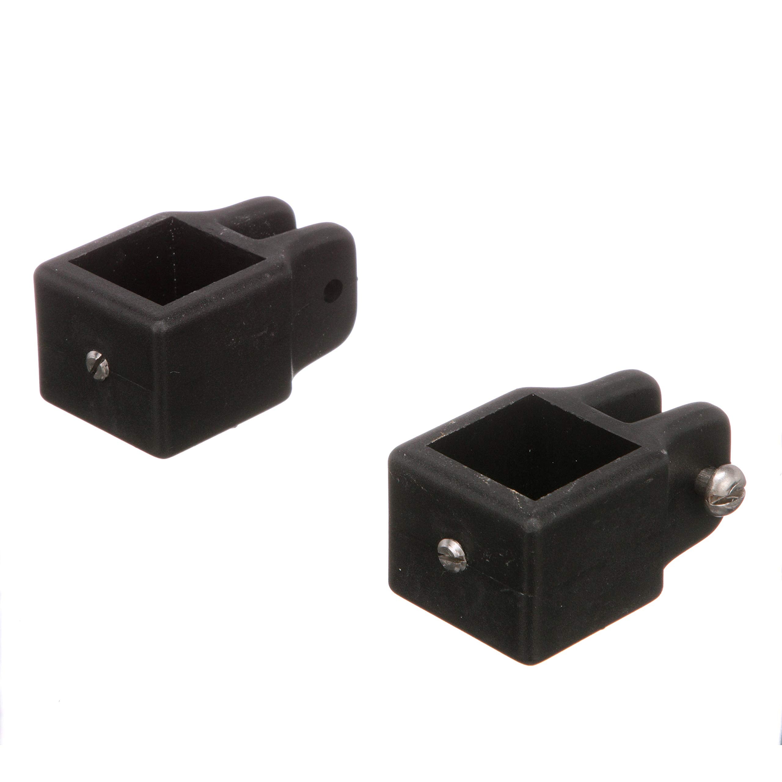 Seachoice Square Jaw Slide For 1 In. Square Tube Bimini Tops, Black Nylon, Pack Of 2