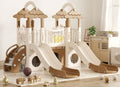 XJD 9 in 1 Toddler Slide, Jungle Double Slide Playset with Basketball Hoop, Tunnel and Storage Space, Outdoor Indoor Slide for T