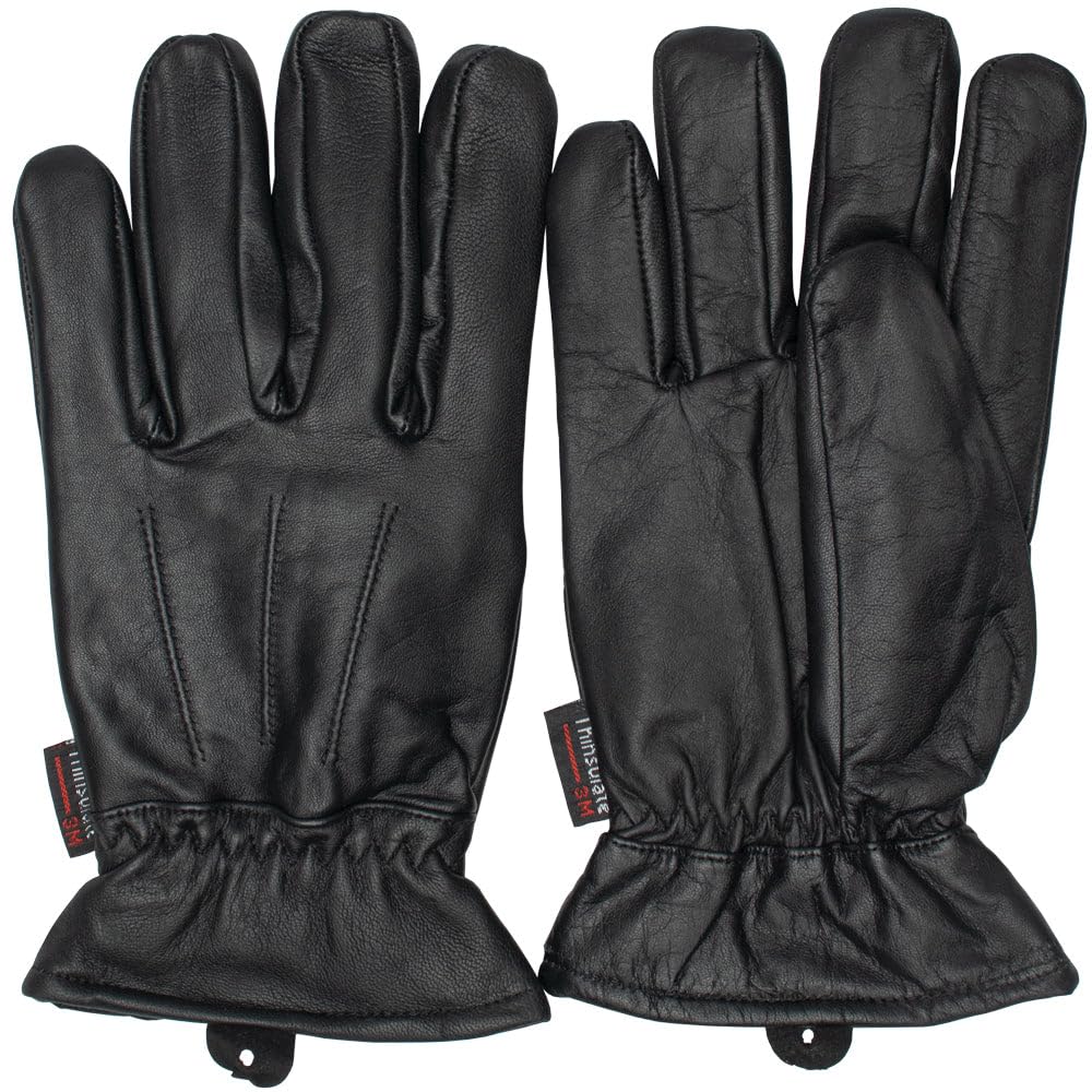 Insulated All Leather Police Glove - Black Xl