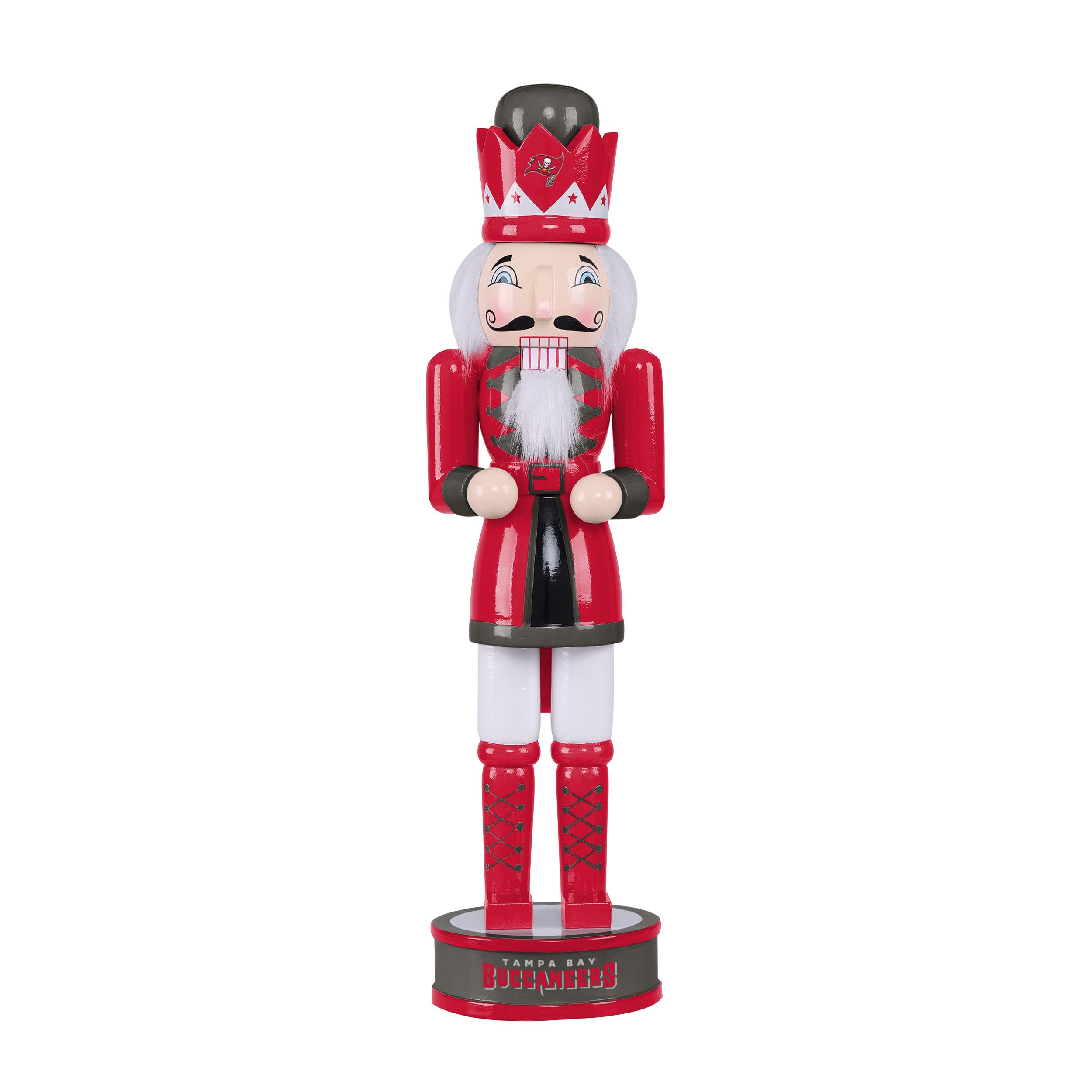 FOCO NFL Tampa Bay Buccaneers Team Logo 14 Holiday NutcrackerTeam Logo 14 Holiday Nutcracker, Version 2, One Size