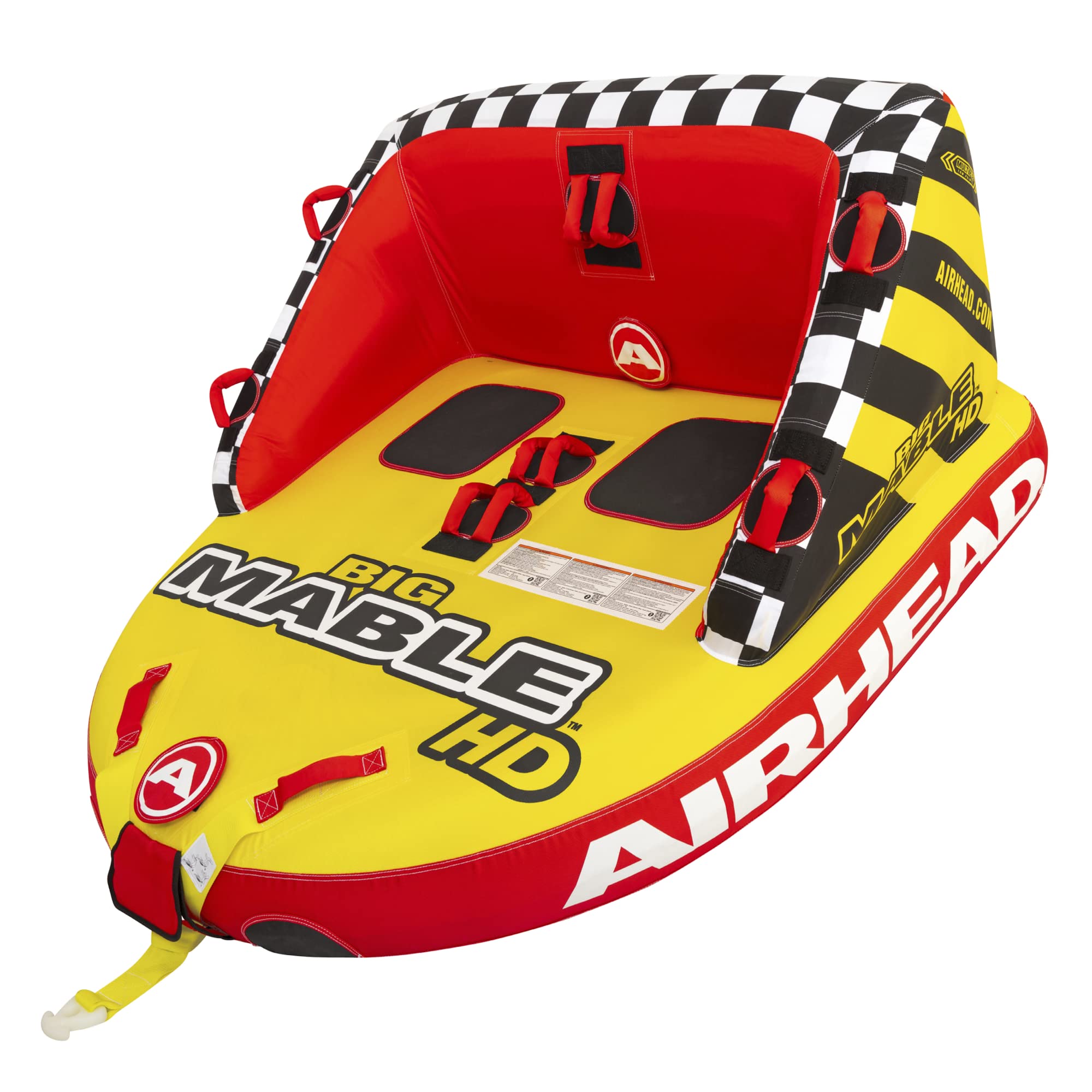 Airhead Big Mable HD | 1-2 Rider Towable Tube for Boating with Dual Tow Points