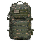 Reebow Gear Military Tactical Backpack Large Army 3 Day Assault Pack Molle Bag Backpacks (Woodland Camo)